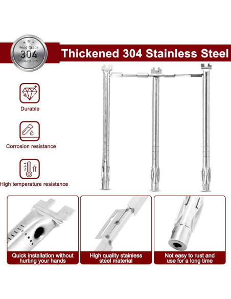 Piezas de Parrilla Weber Spirit 300 - 2 Rejillas + 5 Barras SS