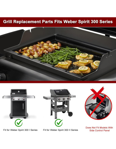 Piezas de Parrilla Weber Spirit 300 - 2 Rejillas + 5 Barras SS