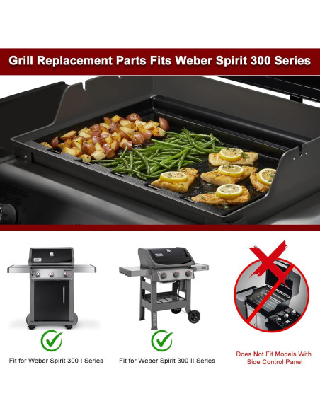 Piezas de Parrilla Weber Spirit 300 - 2 Rejillas + 5 Barras SS