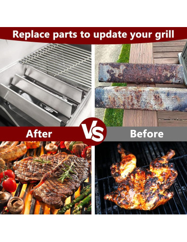 Piezas de Parrilla Weber Spirit 300 - 2 Rejillas + 5 Barras SS