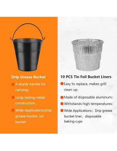 Cubeta de Grasa para Parrilla Unidanho con 10 Forros de Aluminio 2