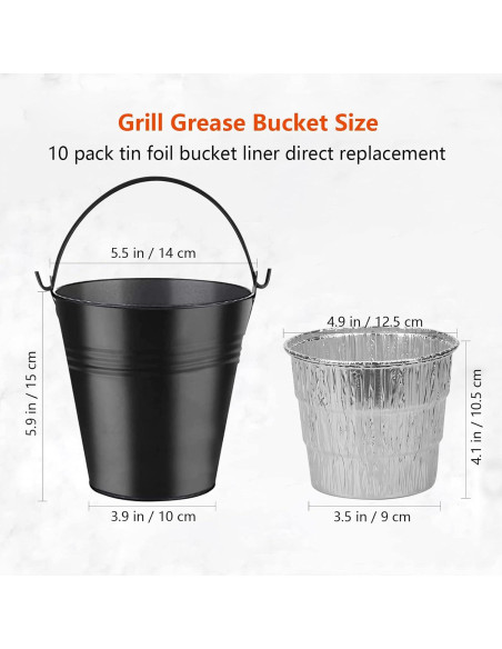 Cubeta de Grasa para Parrilla Unidanho con 10 Forros de Aluminio