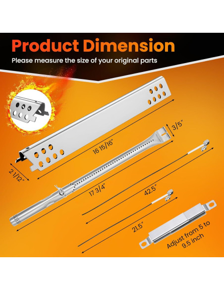 Piezas de Repuesto Parrilla Wanchao para Charbroil 4 Quemadores