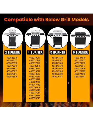 Piezas de Repuesto Parrilla Wanchao para Charbroil 4 Quemadores