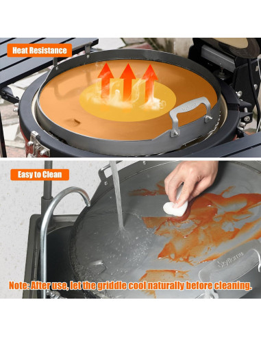 Plancha Redonda Skyflame 46.99 cm con Drenaje de Grasa