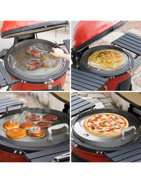 Plancha Redonda Skyflame 46.99 cm con Drenaje de Grasa