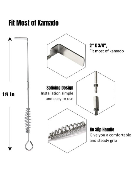 Herramienta de Remoción de Cenizas Big Green Egg 45.72 cm