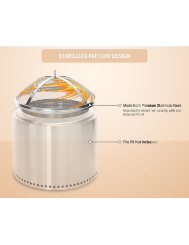Cubierta de Chispas COSPARX para Fogata Bonfire Acero Inoxidable