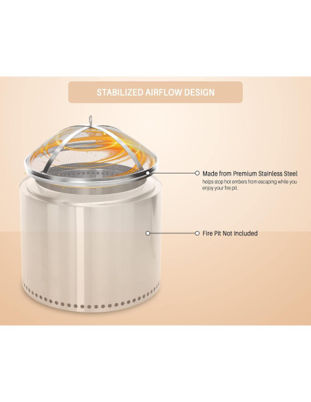 Cubierta de Chispas COSPARX para Fogata Bonfire Acero Inoxidable