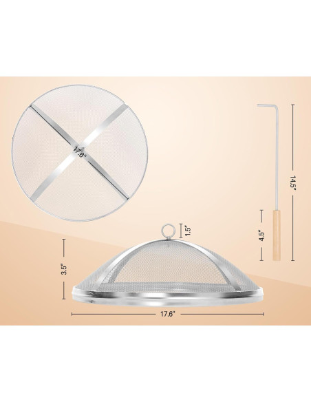 Cubierta de Chispas COSPARX para Fogata Bonfire Acero Inoxidable