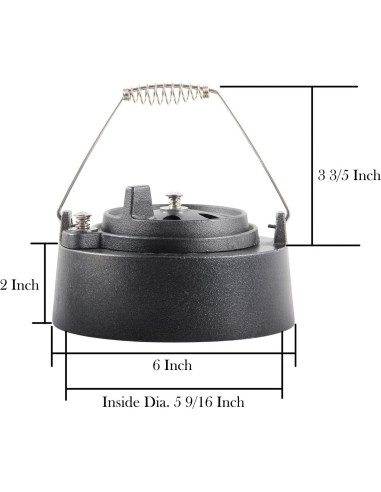Tapa de Ventilación Superior Dracarys para Big Green Egg 15.24 cm
