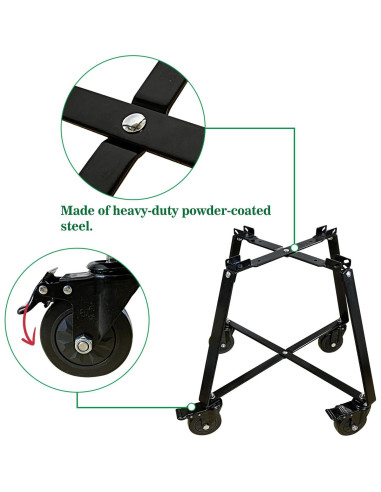 Carro Rodante FIRELOOP para Mini-Max Big Green Egg 9kg