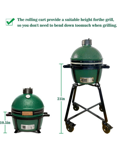 Carro Rodante FIRELOOP para Mini-Max Big Green Egg 9kg