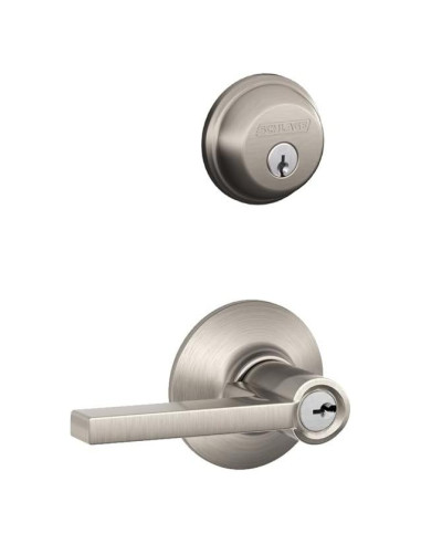 Cerradura de Cilindro Simple Schlage FB50N V LAT 619 Níquel Satinado