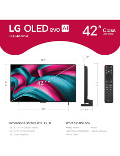 Televisor LG OLED evo AI 4K 42" C5 con Dolby Atmos y HDR10 2