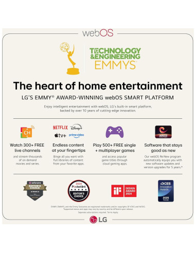 Televisor LG OLED evo AI 4K 42" C5 con Dolby Atmos y HDR10