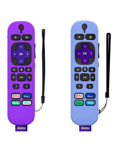 Funda de Control Remoto Roku Voice Remote Pro 2021 - 2 Piezas Brillantes