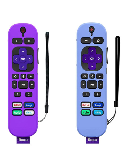 Funda de Control Remoto Roku Voice Remote Pro 2021 - 2 Piezas Brillantes