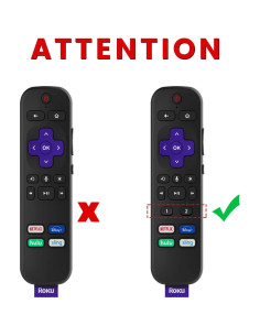 Funda de Control Remoto Roku Voice Remote Pro 2021 - 2 Piezas Brillantes 2