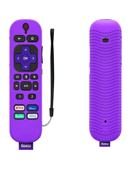 Funda de Control Remoto Roku Voice Remote Pro 2021 - 2 Piezas Brillantes