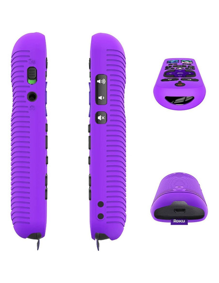 Funda de Control Remoto Roku Voice Remote Pro 2021 - 2 Piezas Brillantes