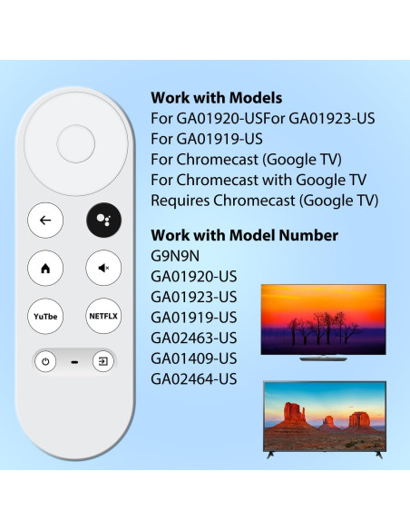 Control Remoto de Reemplazo AIEHM para Chromecast Google TV