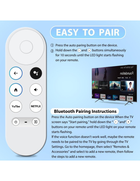Control Remoto de Reemplazo AIEHM para Chromecast Google TV