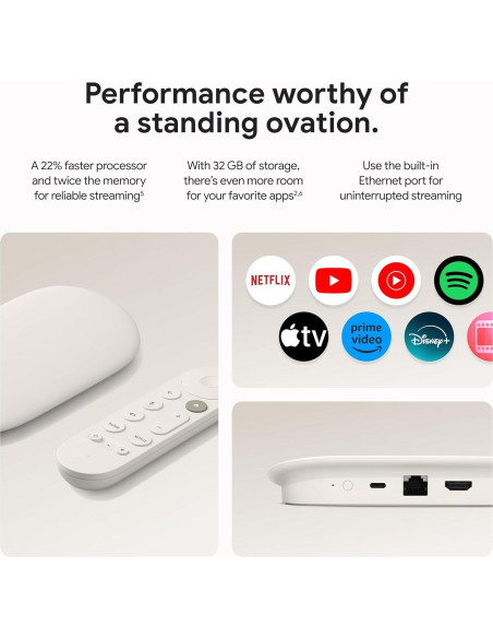 Transmisor Google TV 4K Ultra HD 32 GB Wi-Fi HDR Transmisor Google TV 4K Ultra HD 32 GB Wi-Fi HDR