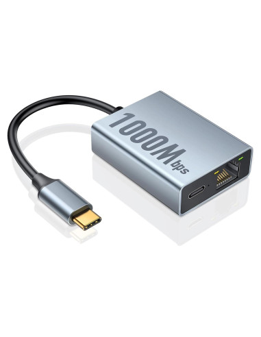Adaptador Ethernet ZEXMTE 1000Mbps USB-C a RJ45 para Chromecast