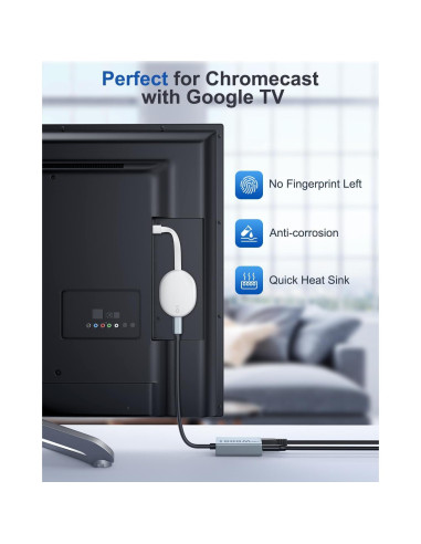 Adaptador Ethernet ZEXMTE 1000Mbps USB-C a RJ45 para Chromecast