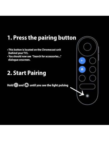 Control Remoto Reemplazo Google Chromecast 4K Nieve - GA01919REM