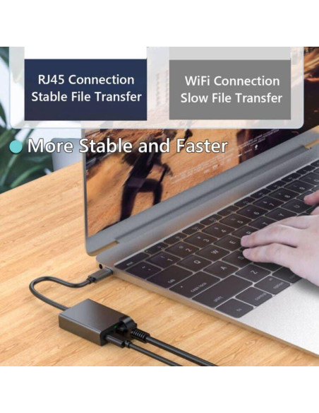 Adaptador USB C a RJ45 Snlrntin para Chromecast y Laptop