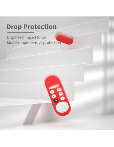 Cubierta de Silicona DUOLAXMENG para Control Remoto Google TV HD/4K