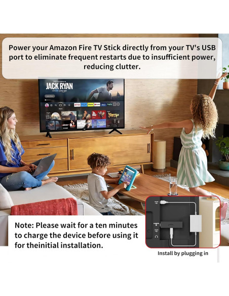 Cable de Alimentación USB QUZOC para Fire TV Stick 4K y Chromecast