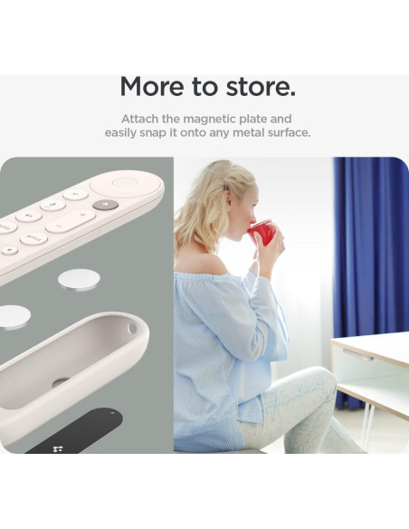 Funda de Silicona Spigen para Control Remoto Google TV 4K - Porcelana