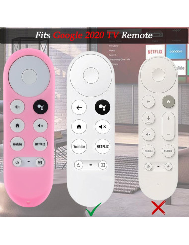 Funda de Control Remoto Taiyiluo para Google Chromecast 4K - Rosa y Azul