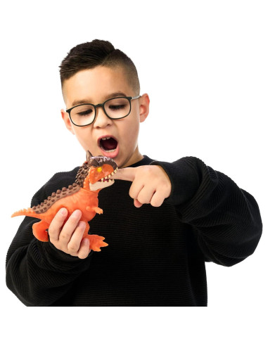 Héroes de Goo Jit Zu Carnotaurus 11.43 cm Estirable y Aplastable