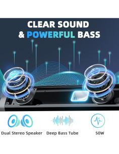 Barra de Sonido Desobry SS1022B 40.9 cm Bluetooth con HDMI 2