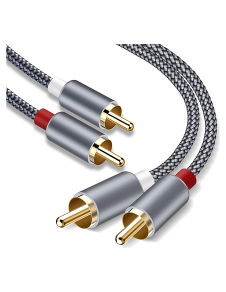 Cable RCA Estéreo Goalfish 2Macho a 2Macho 1.83m - 2 Pack