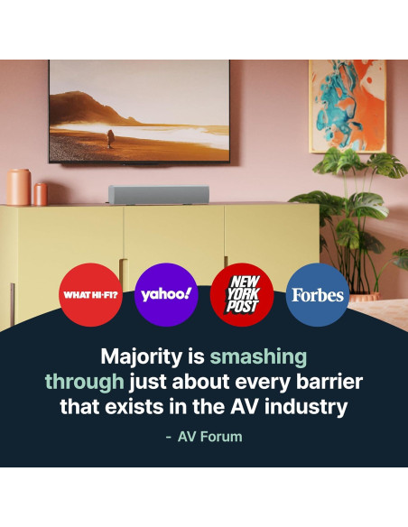 Barra de Sonido Bluetooth Majority Bowfell 50W Blanca 38.6cm Barra de Sonido Bluetooth Majority Bowfell 50W Blanca 38.6cm