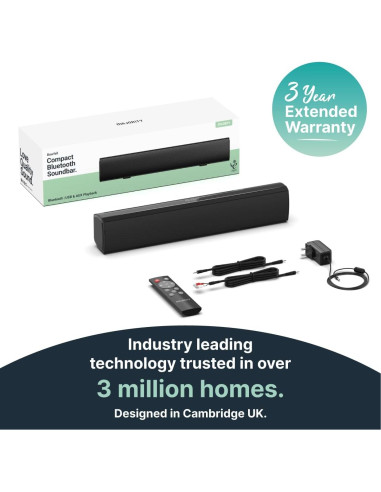 Barra de Sonido Bluetooth Majority Bowfell 50W Blanca 38.6cm