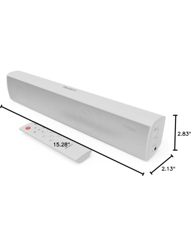 Barra de Sonido Bluetooth Majority Bowfell 50W Blanca 38.6cm