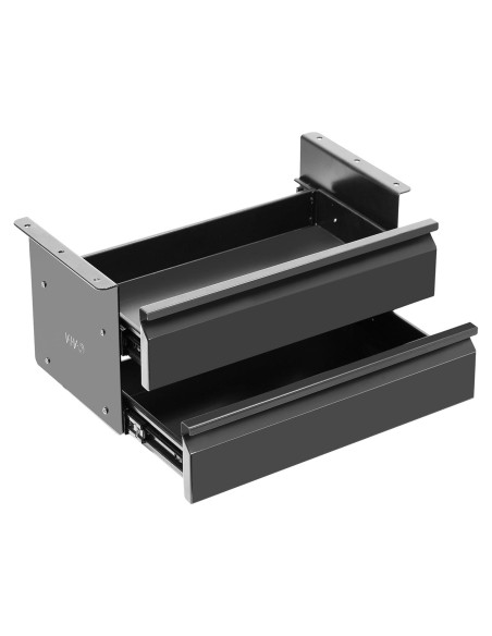 Cajón Deslizante Doble VIVO DESK-DR02 39.9x22.9x20.3cm Negro