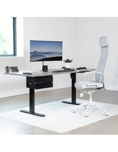 Cajón Deslizante Doble VIVO DESK-DR02 39.9x22.9x20.3cm Negro