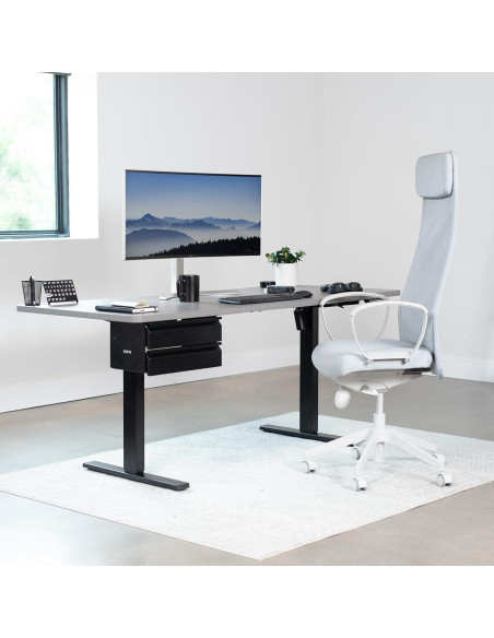 Cajón Deslizante Doble VIVO DESK-DR02 39.9x22.9x20.3cm Negro