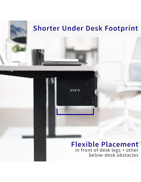 Cajón Deslizante Doble VIVO DESK-DR02 39.9x22.9x20.3cm Negro