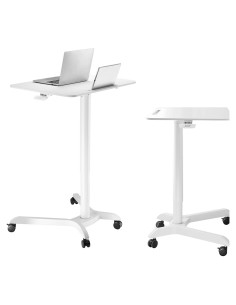 Carro de Escritorio de Pie AVLT Ajustable 1.12m Blanco