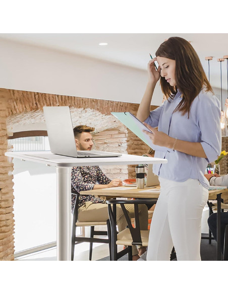 Carro de Escritorio de Pie AVLT Ajustable 1.12m Blanco