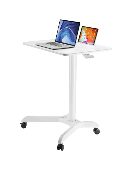 Carro de Escritorio de Pie AVLT Ajustable 1.12m Blanco