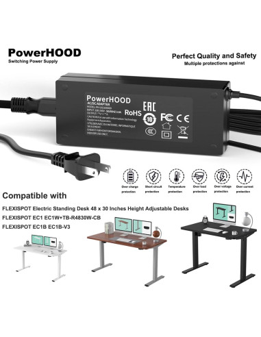 Adaptador 29V CA/CC PowerHOOD para Escritorio FLEXISPOT 48x30